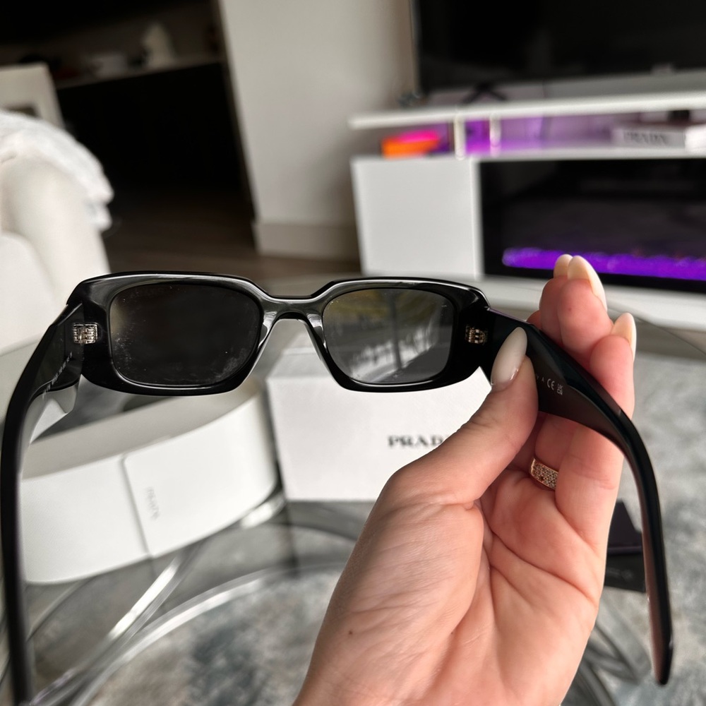 Prada Angular Black Sunglasses PERFECT CONDITION worn maybe twice - Picture 14 of 16